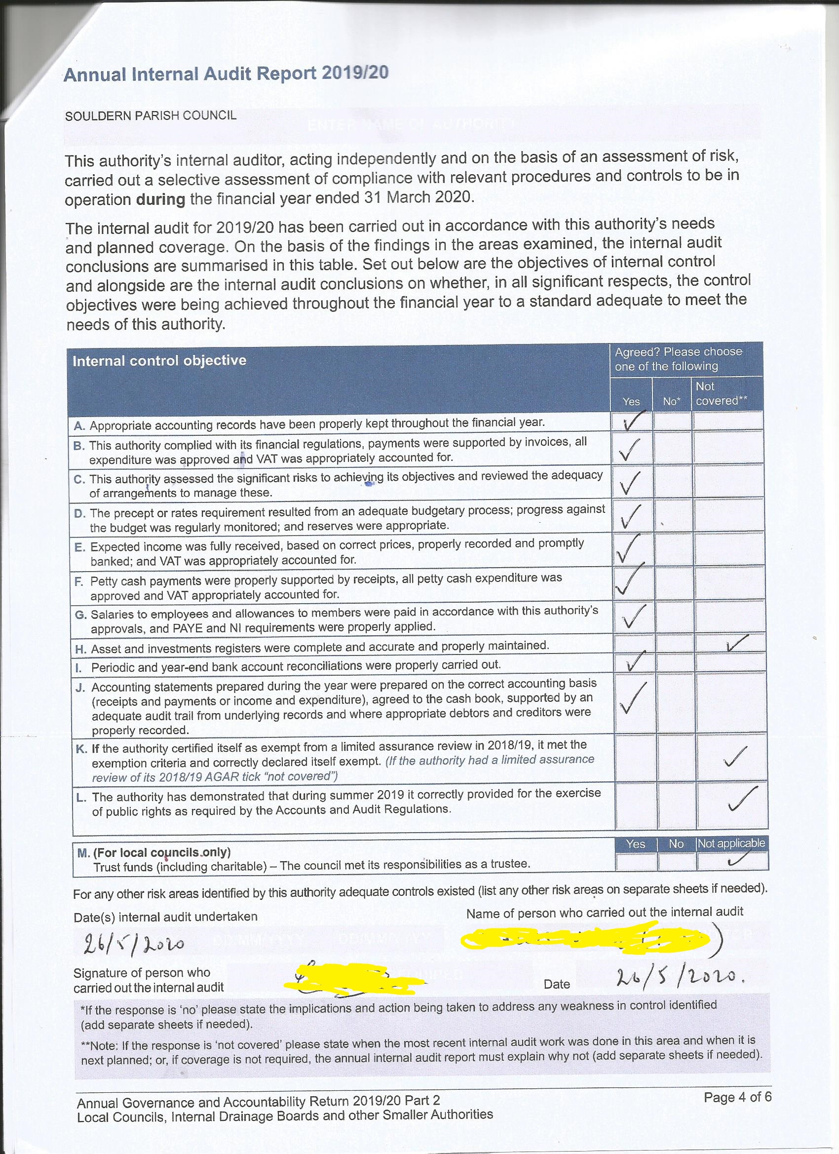 SPC 201920 Audit Report